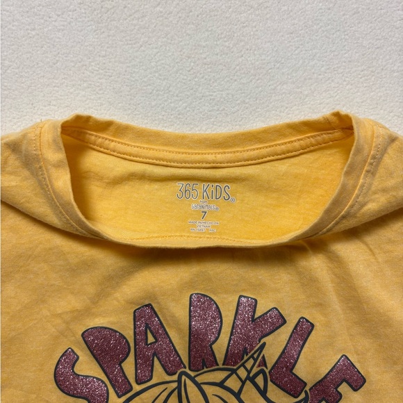 Unicorn Sparkle and Shine Kids Yellow T-Shirt - Picture 3 of 5